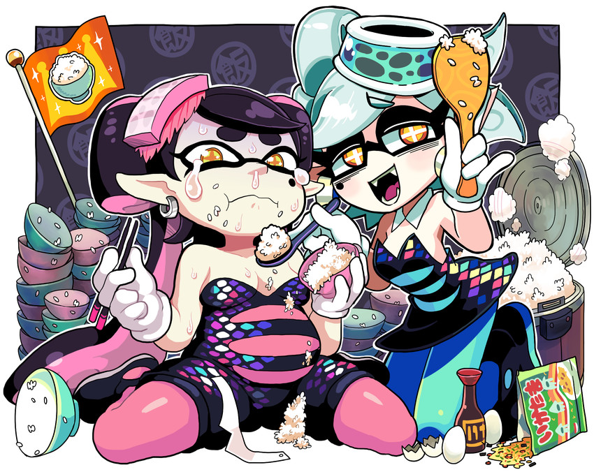 callie and marie (splatoon and 1 more) drawn by gashi-gashi and yoshino_norihito