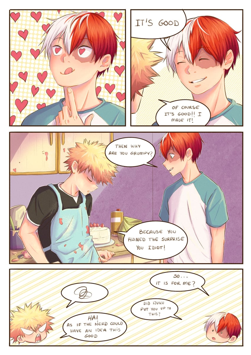 bakugou katsuki and todoroki shoto (boku no hero academia) drawn by ainudraws