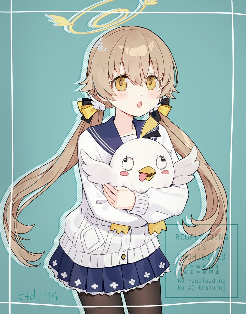 hifumi and peroro (blue archive) drawn by ctd_114