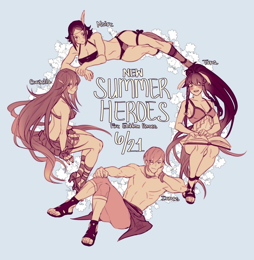 cordelia, tana, noire, and innes (fire emblem and 3 more) drawn by krazehkai