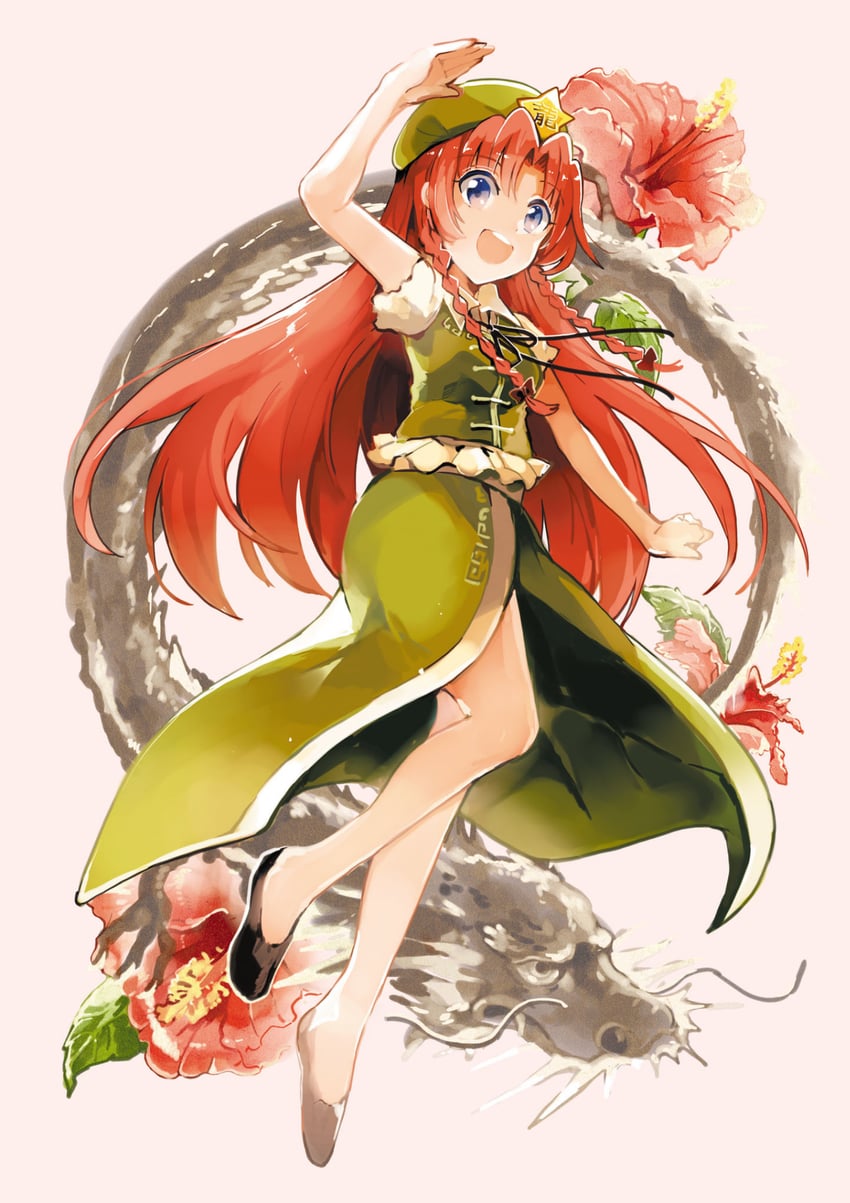 hong meiling (touhou and 1 more) drawn by azuma_aya