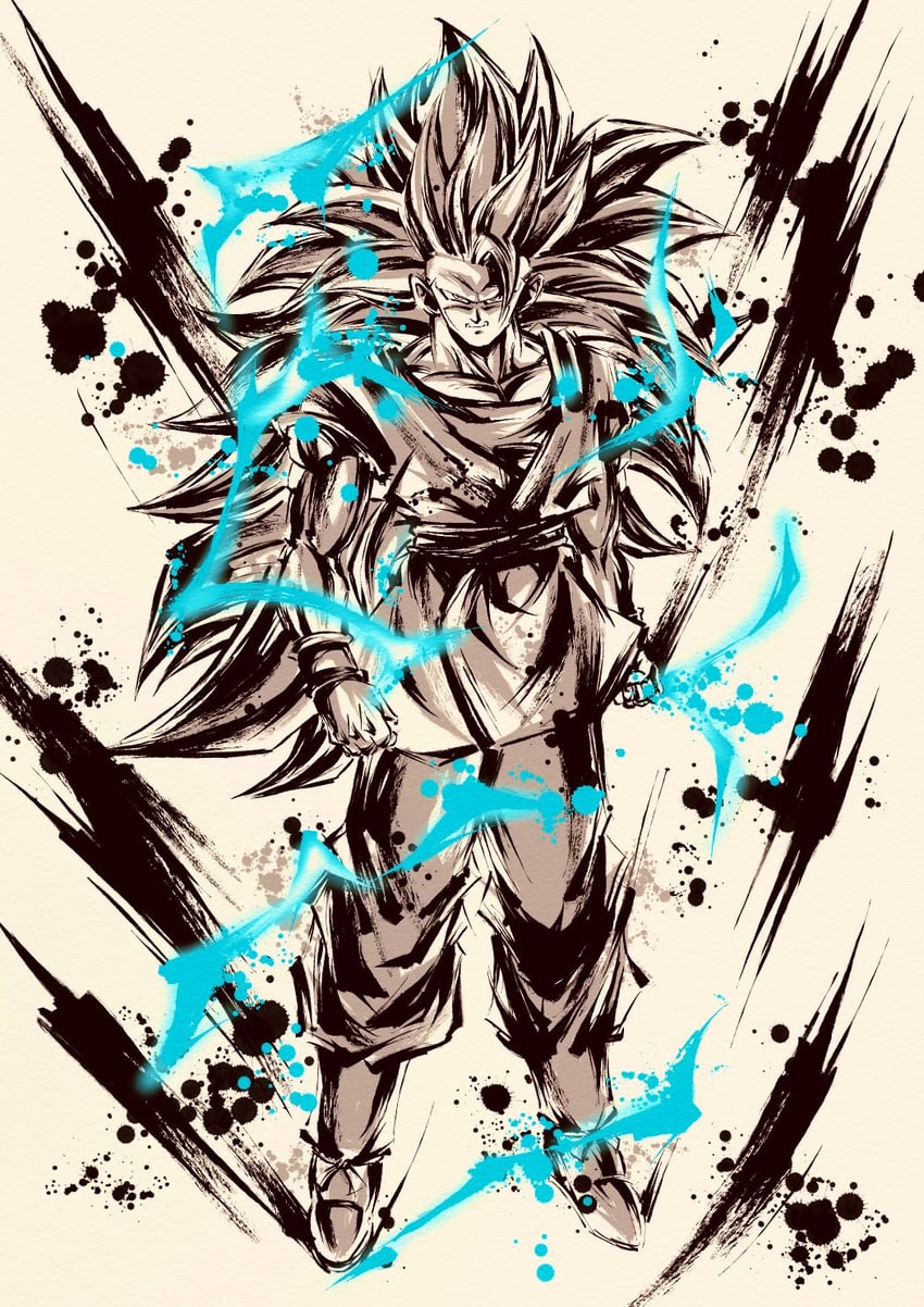 son goku (dragon ball and 1 more) drawn by spmjg7