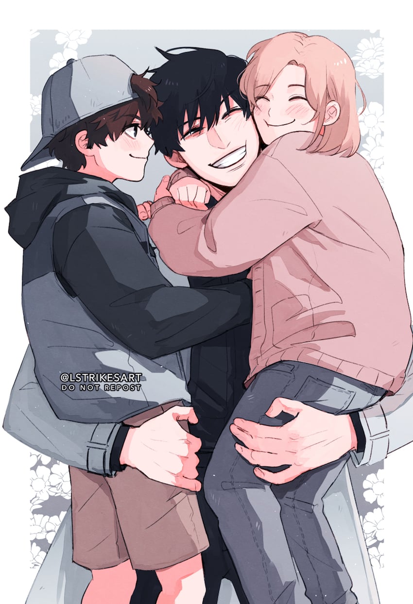 kim dokja, shin yoosung, and lee gilyoung (omniscient reader's viewpoint) drawn by lightningstrikes