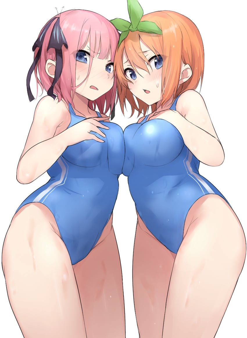 nakano nino and nakano yotsuba (go-toubun no hanayome) drawn by ichijou_(kr_neru0)