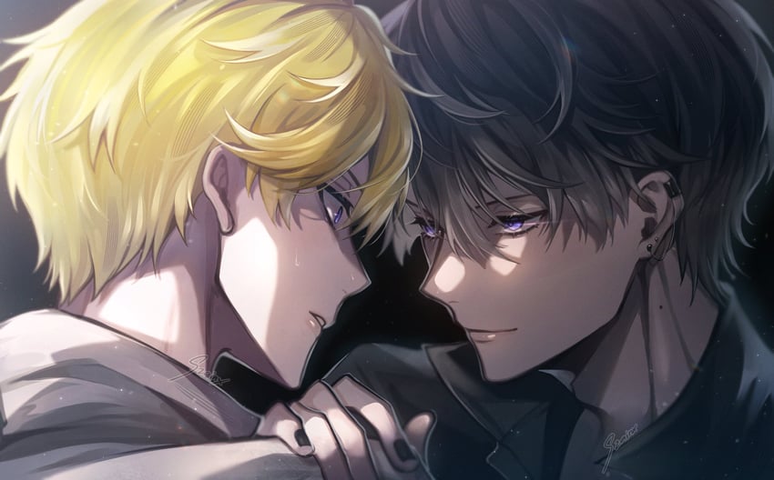 sonny brisko and moony brisko (nijisanji and 1 more) drawn by szainx