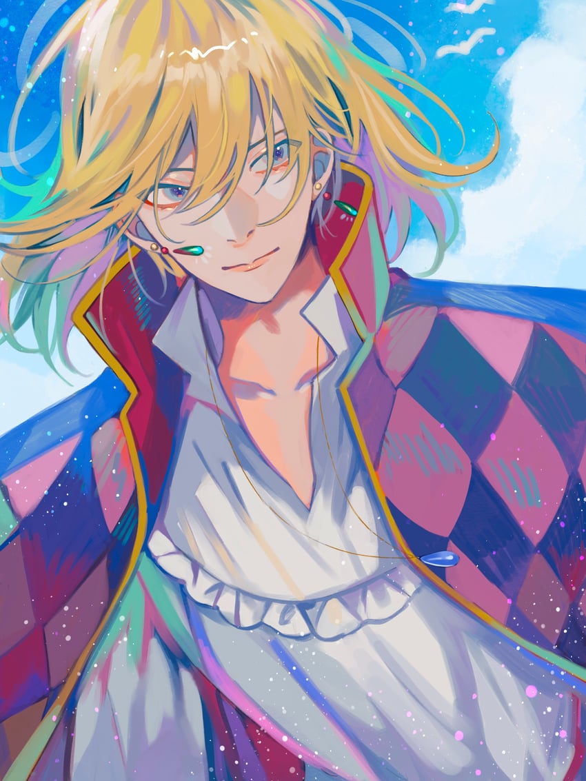 howl pendragon (howl no ugoku shiro) drawn by ponn_mame