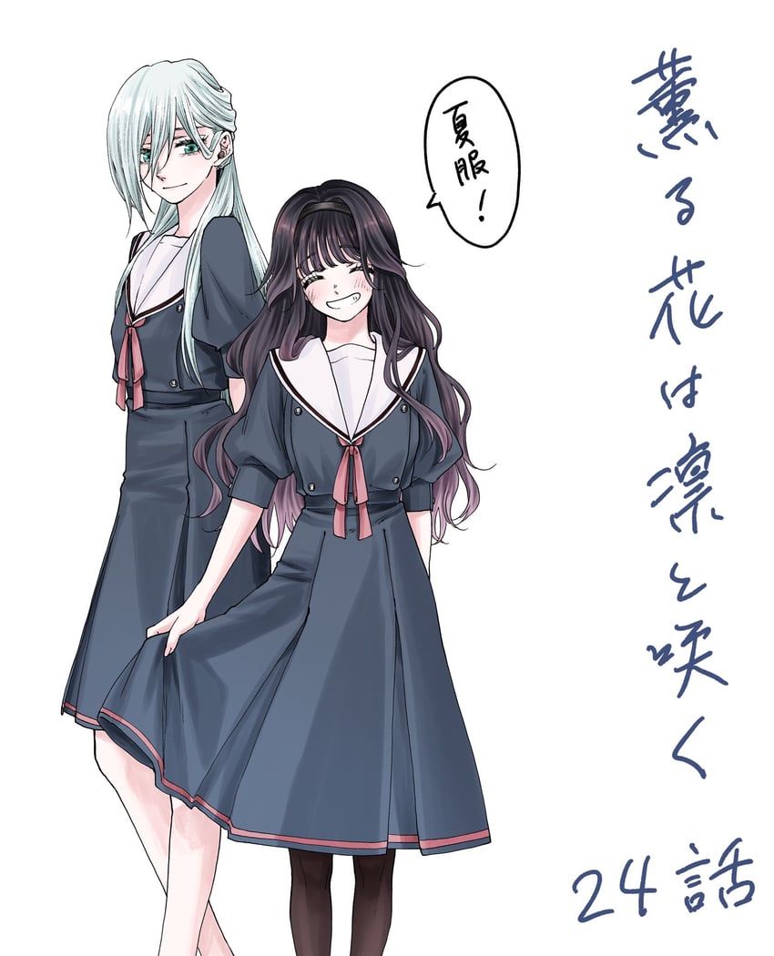 waguri kaoruko and hoshina subaru (kaoru hana wa rin to saku) drawn by mikami_saka