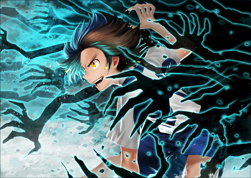 matatagi hayato (inazuma eleven and 2 more) drawn by hs2