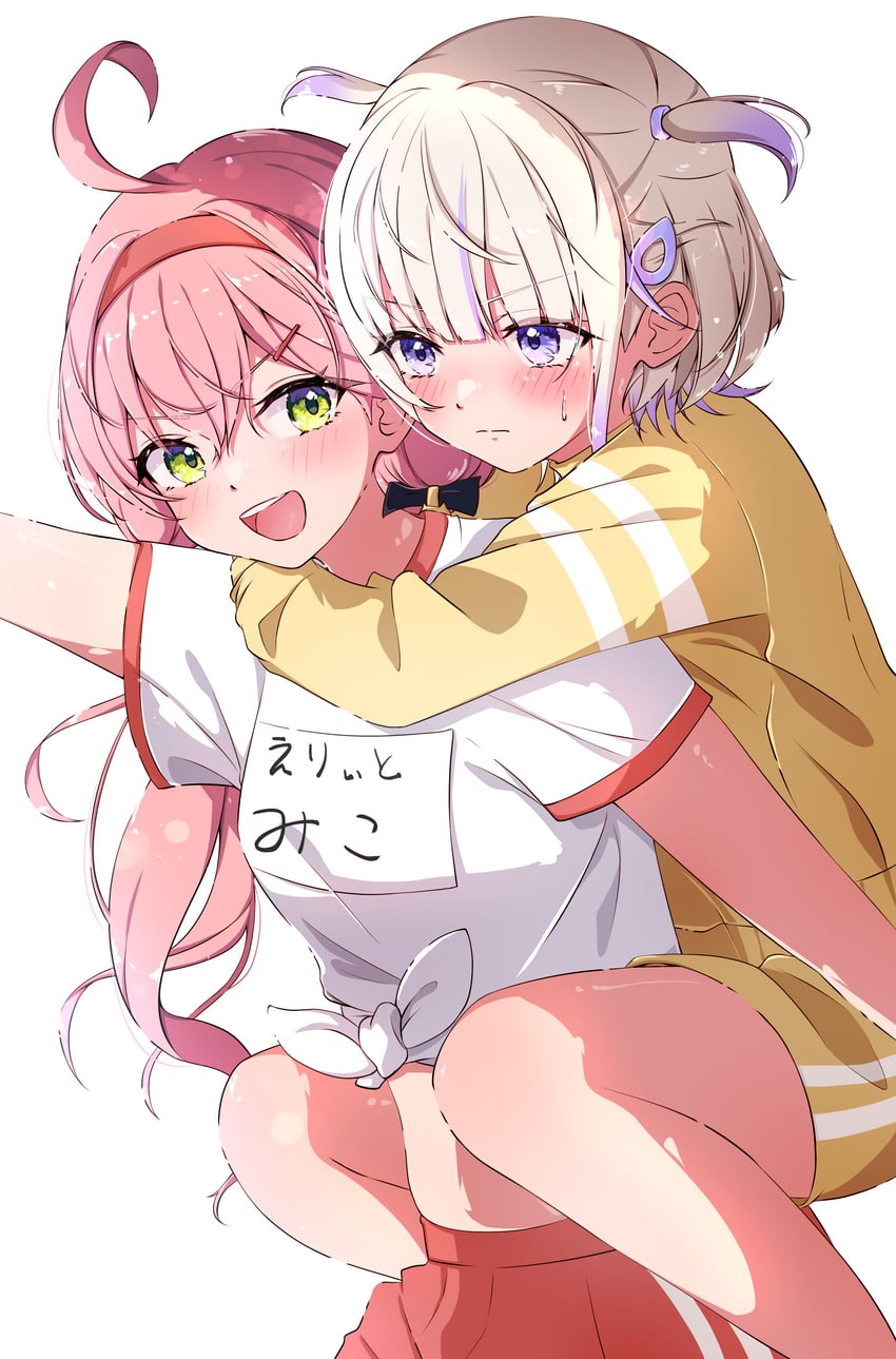 sakura miko and todoroki hajime (hololive and 1 more) drawn by t4n4k4_no_yosei