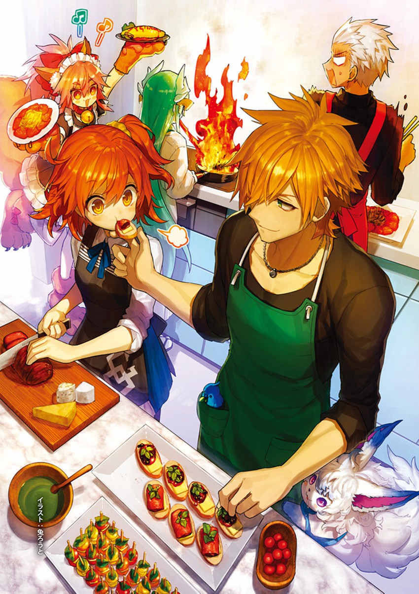 fujimaru ritsuka, tamamo, archer, kiyohime, tamamo cat, and 3 more (fate and 1 more) drawn by routo