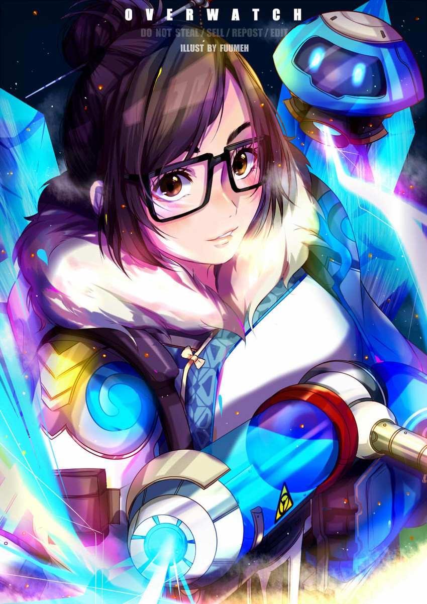 mei and snowball (overwatch and 1 more) drawn by fuumeh