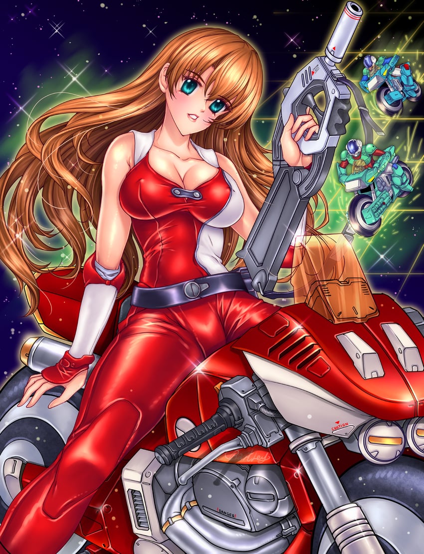 mospeada, stick bernard, ray, and houquet et rose (robotech and 2 more) drawn by john_r