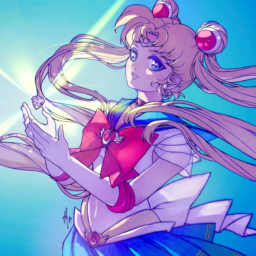 tsukino usagi and sailor moon (bishoujo senshi sailor moon and 1 more) drawn by tholia_bentz