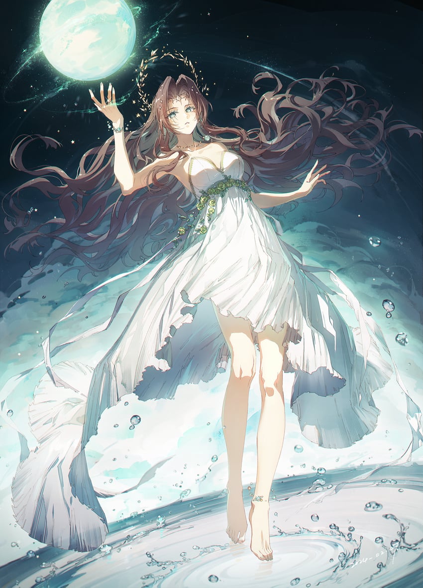 aerith gainsborough (final fantasy and 3 more) drawn by kieta