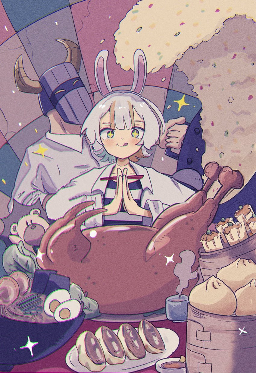 nira-chan, uniguri, and mugen (zutto mayonaka de ii no ni and 1 more) drawn by kdfwys
