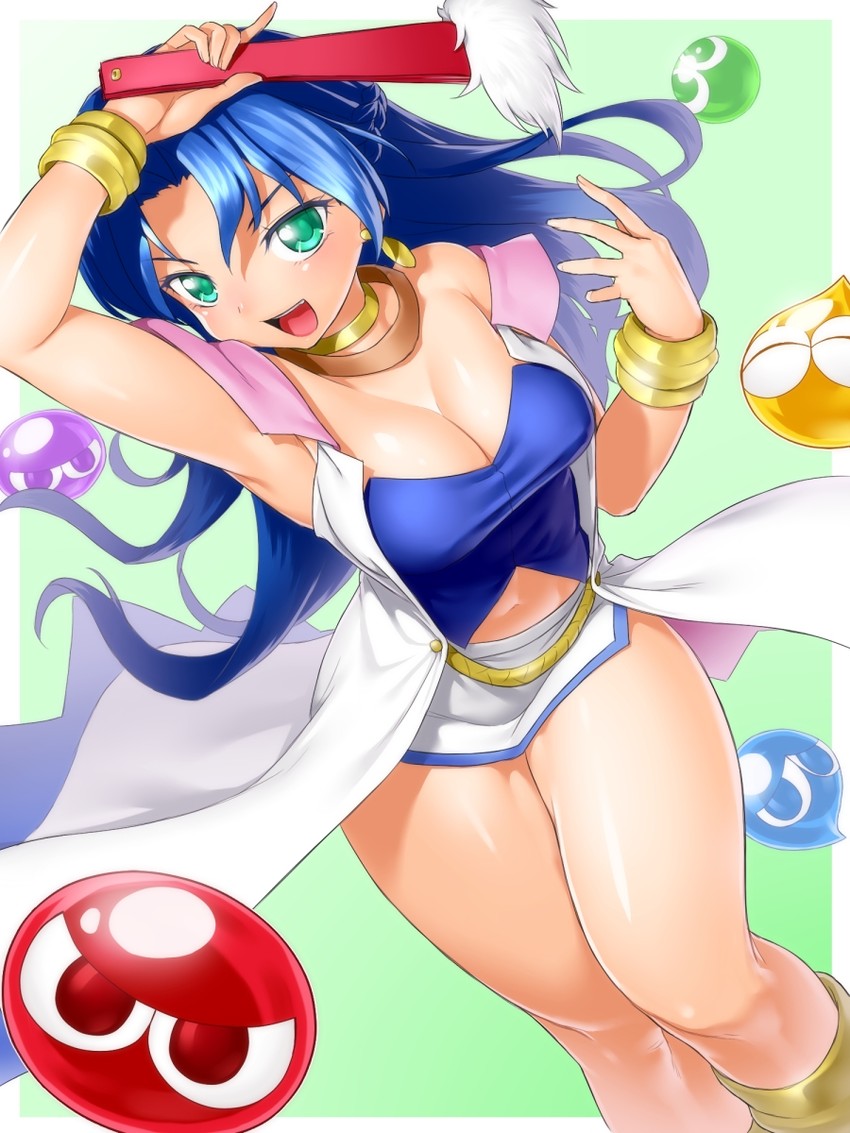 puyo and rulue (puyopuyo and 1 more) drawn by onsoku_inu