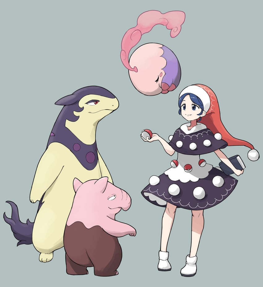 doremy sweet, hisuian typhlosion, musharna, and drowzee (touhou and 1 more) drawn by itatatata