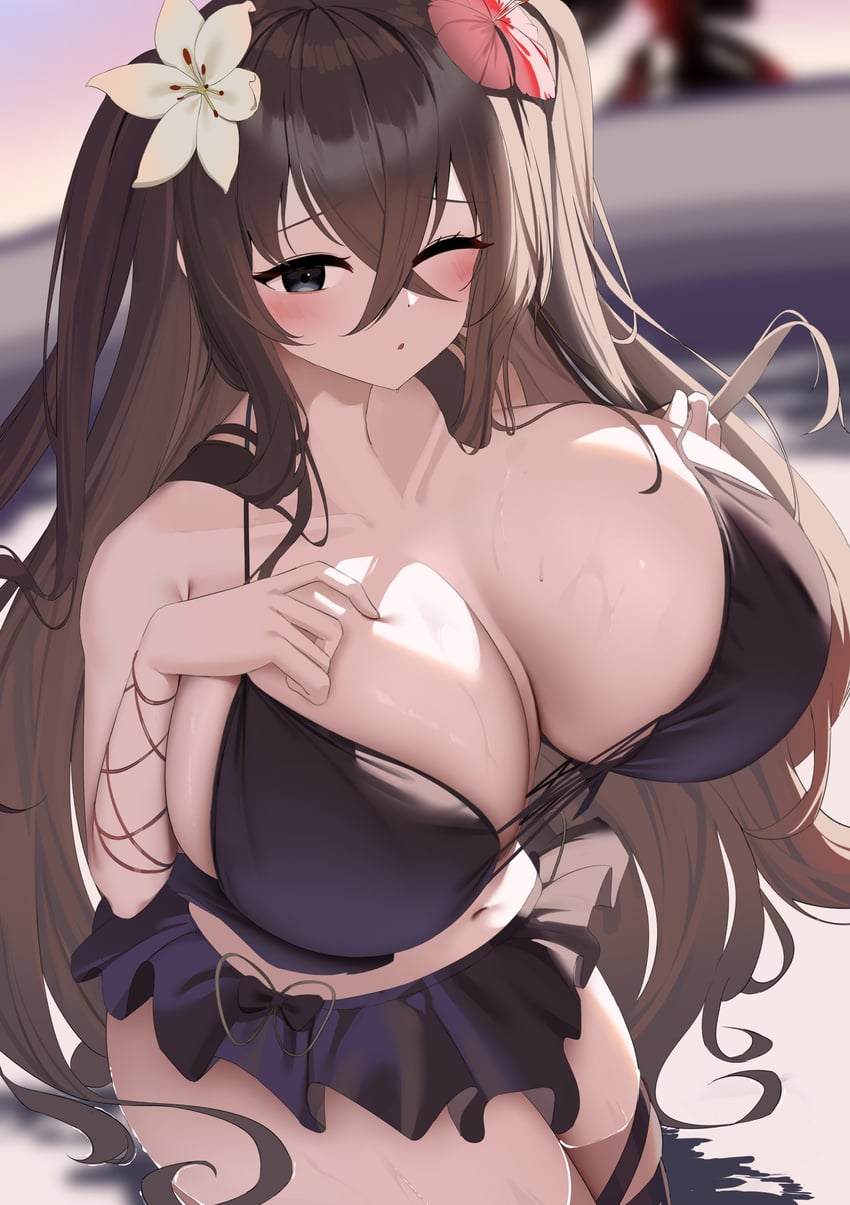 fubuki (azur lane and 2 more) drawn by nicorima