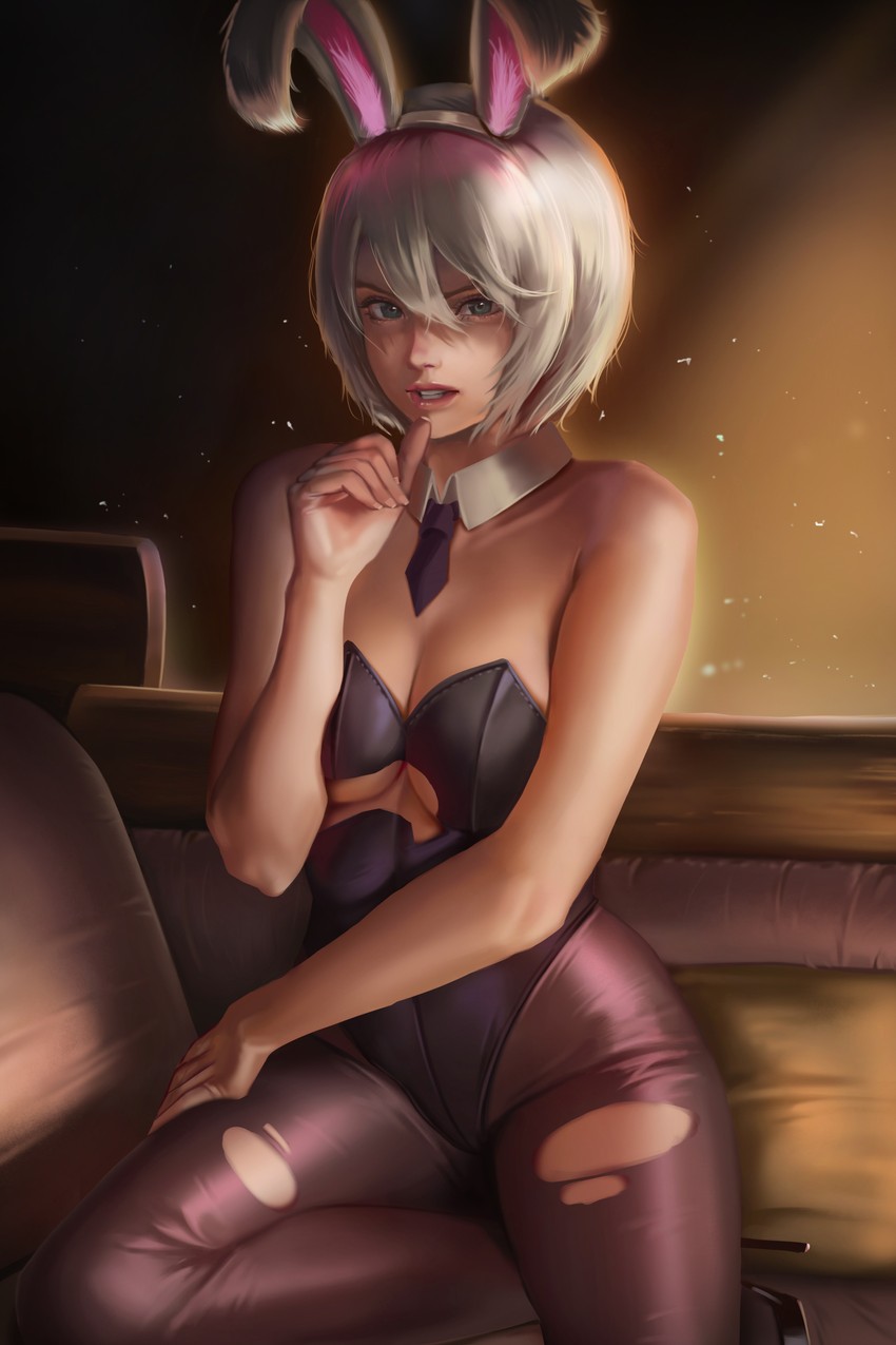 riven and battle bunny riven (league of legends) drawn by hoo_bamon