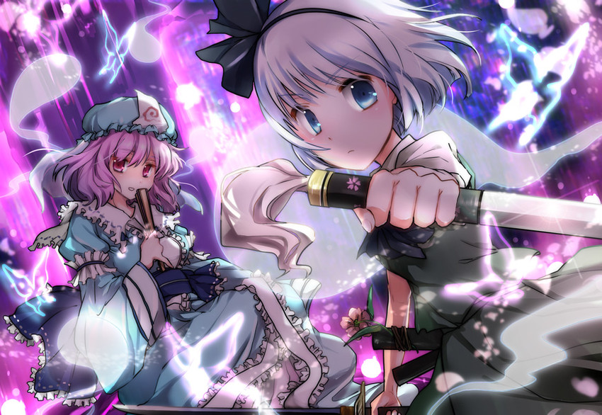 konpaku youmu and saigyouji yuyuko (touhou) drawn by toya_(ecospica)