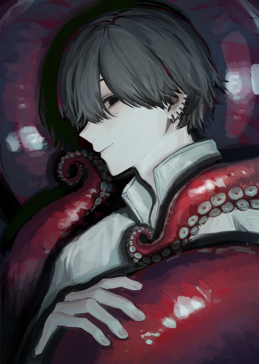 yoshida hirofumi and octopus devil (chainsaw man) drawn by hiiragi_hiiro