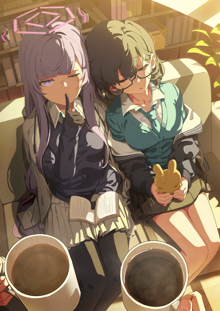 chihiro and utaha (blue archive) drawn by csham