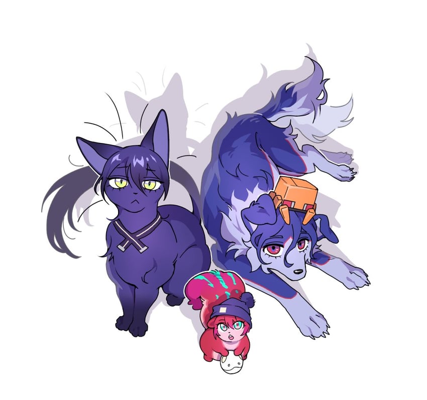 amate yuzuriha, haro, shuji ito, nyaan, and conch (gundam and 1 more) drawn by ddwiyong