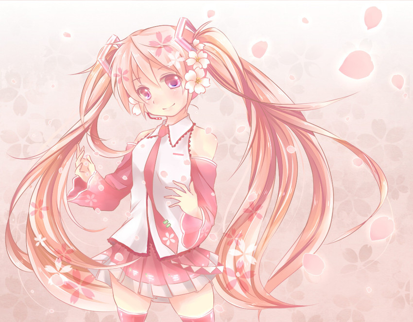 hatsune miku and sakura miku (vocaloid) drawn by citron_(caramel-ice)
