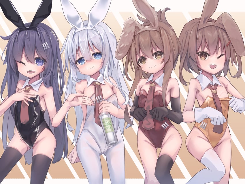 hibiki, inazuma, ikazuchi, and akatsuki (kantai collection) drawn by logiclr