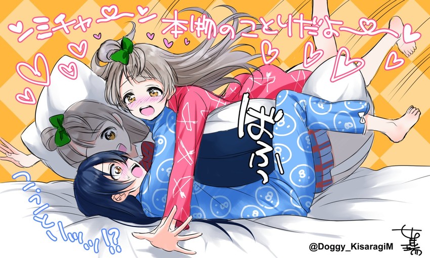 sonoda umi and minami kotori (love live! and 1 more) drawn by kisaragi_mizu