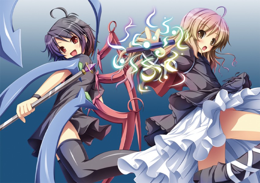 hijiri byakuren and houjuu nue (touhou) drawn by akashio_(loli_ace)