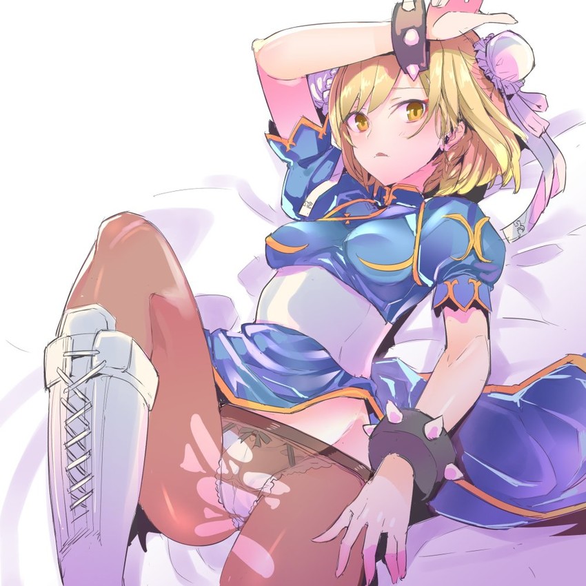 chun-li and djeeta (granblue fantasy and 1 more) drawn by tajima_ryuushi