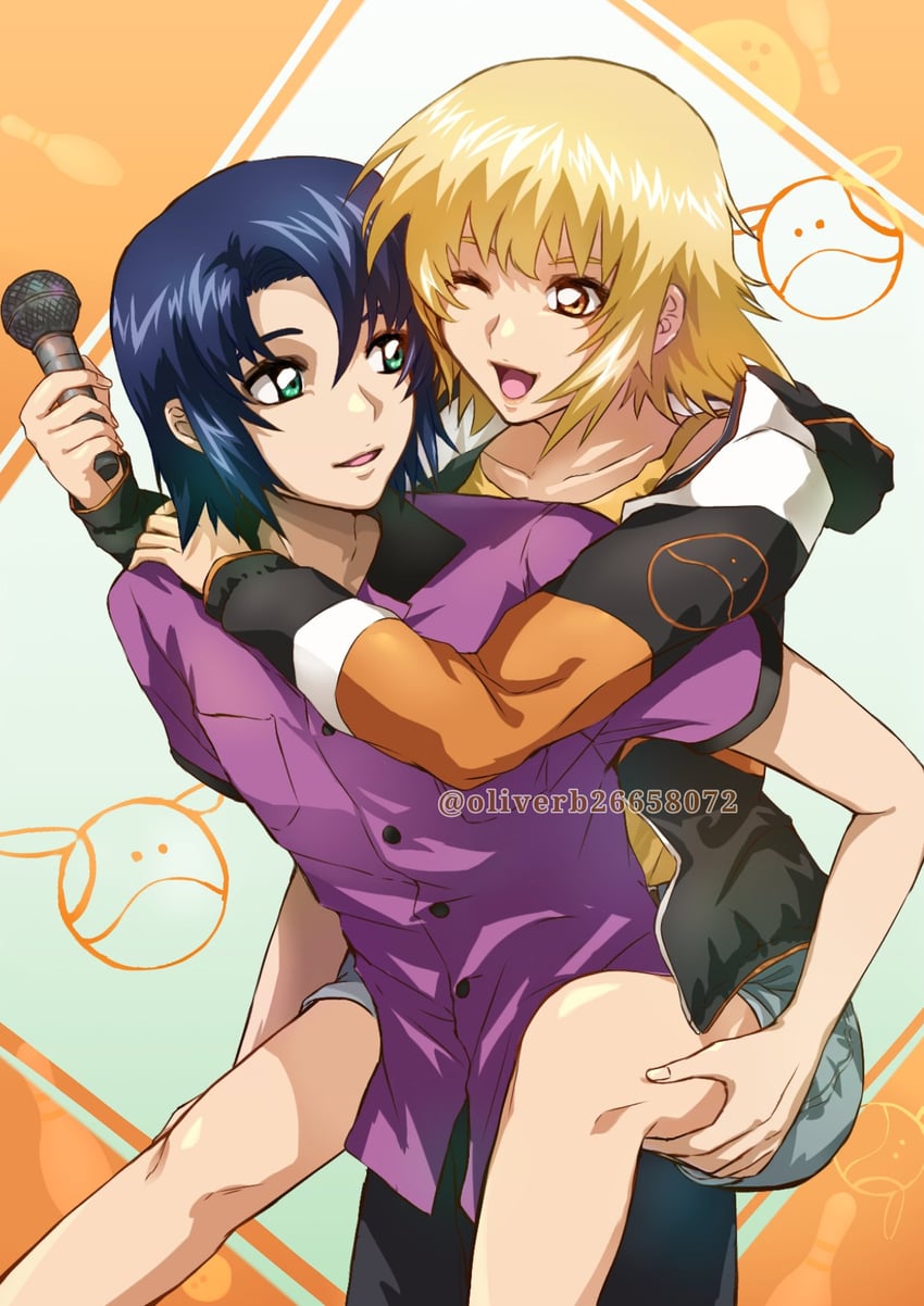 haro, cagalli yula athha, and athrun zala (gundam and 2 more) drawn by oliverb26658072
