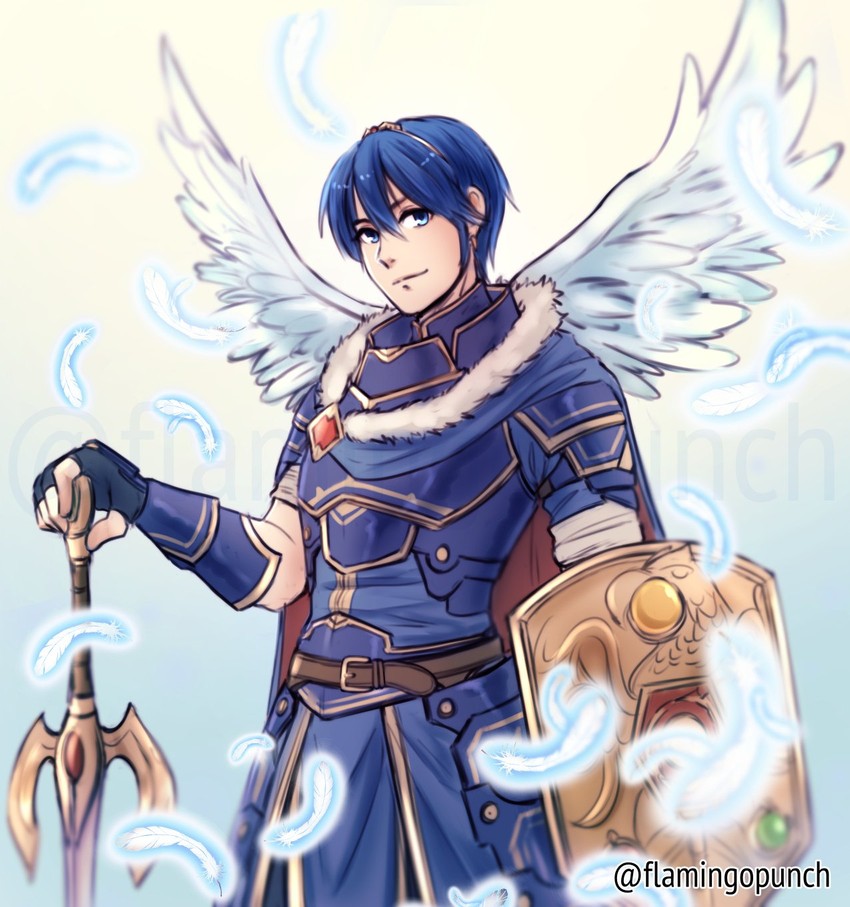 marth (fire emblem and 2 more) drawn by flamingo_(eme324)