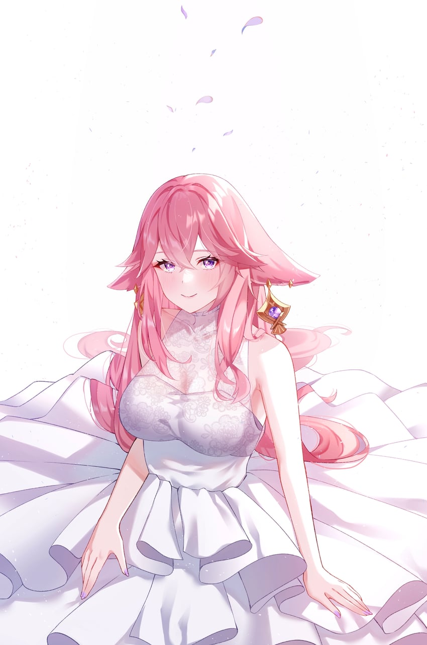yae miko (genshin impact) drawn by onigiri_yumi09