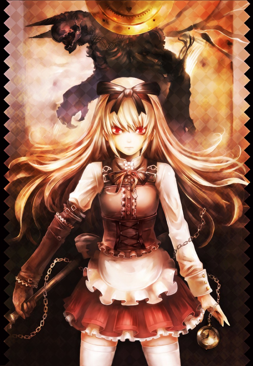 alice and jabberwock (alice's adventures in wonderland) drawn by suzuya_akinori
