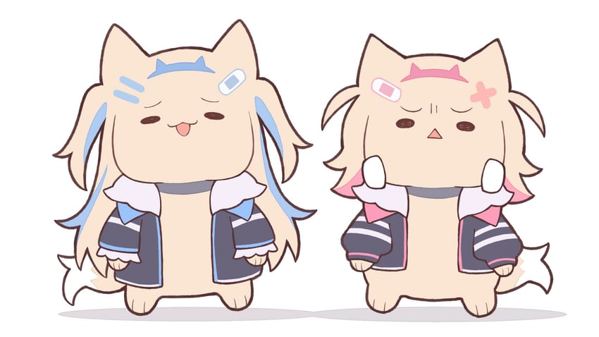 inugami korone, fuwawa abyssgard, and mococo abyssgard (hololive and 1 more) drawn by kukie-nyan