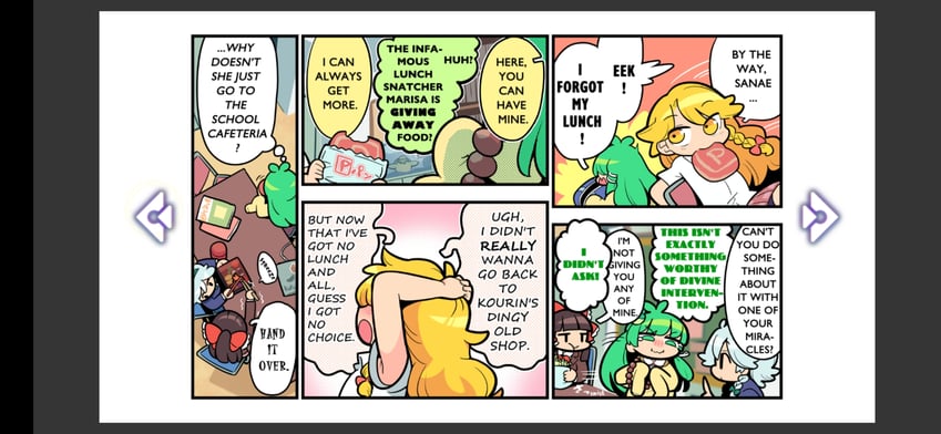 hakurei reimu, kirisame marisa, izayoi sakuya, and kochiya sanae (touhou and 1 more) drawn by moyazou_(kitaguni_moyashi_seizoujo)