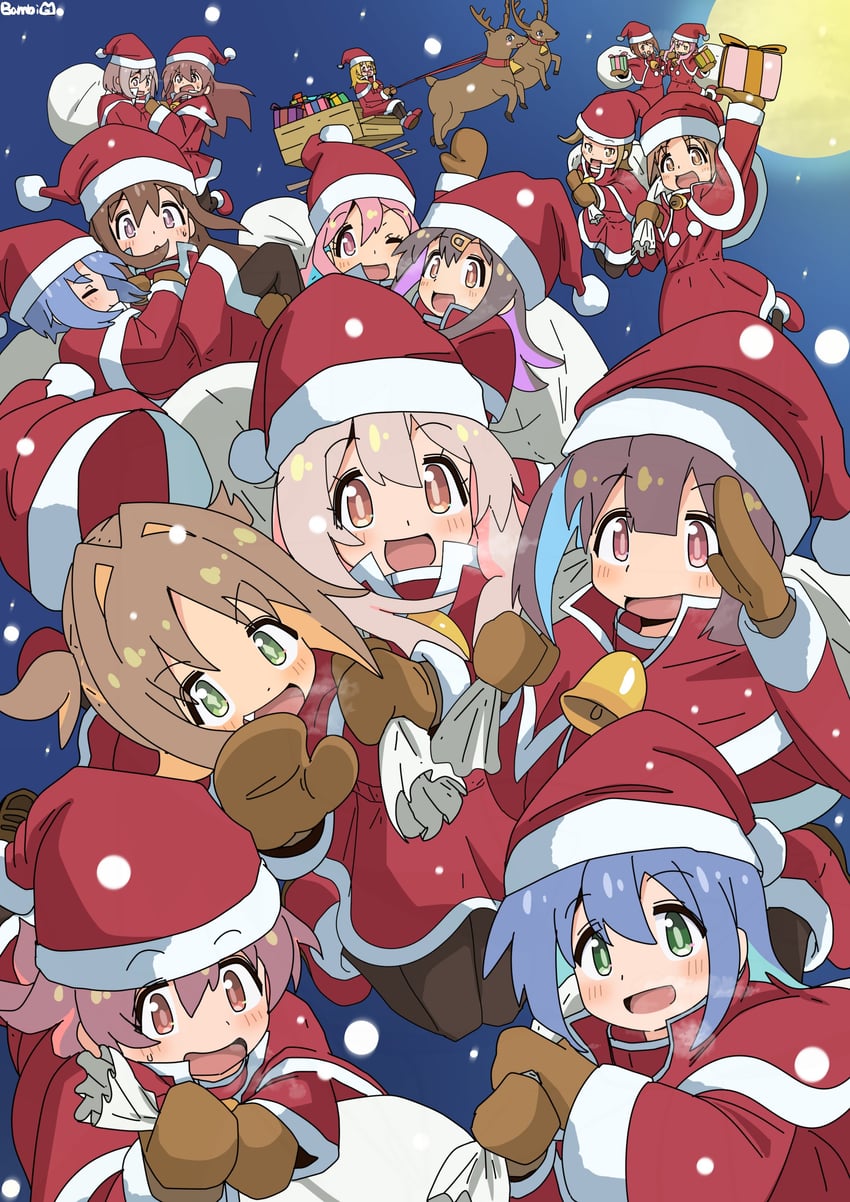 oyama mahiro, oyama mihari, hozuki momiji, oka asahi, hozuki kaede, and 10 more (onii-chan wa oshimai!) drawn by bambi2000line
