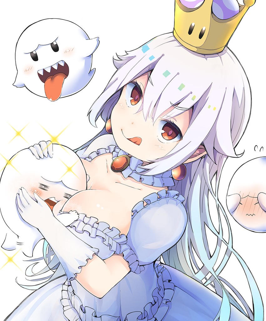 princess king boo and boo (mario and 2 more) drawn by arimoto