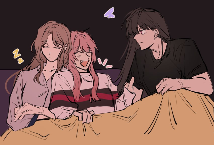 chihaya anon, nagasaki soyo, and shiina taki (bang dream! and 1 more) drawn by salt66666