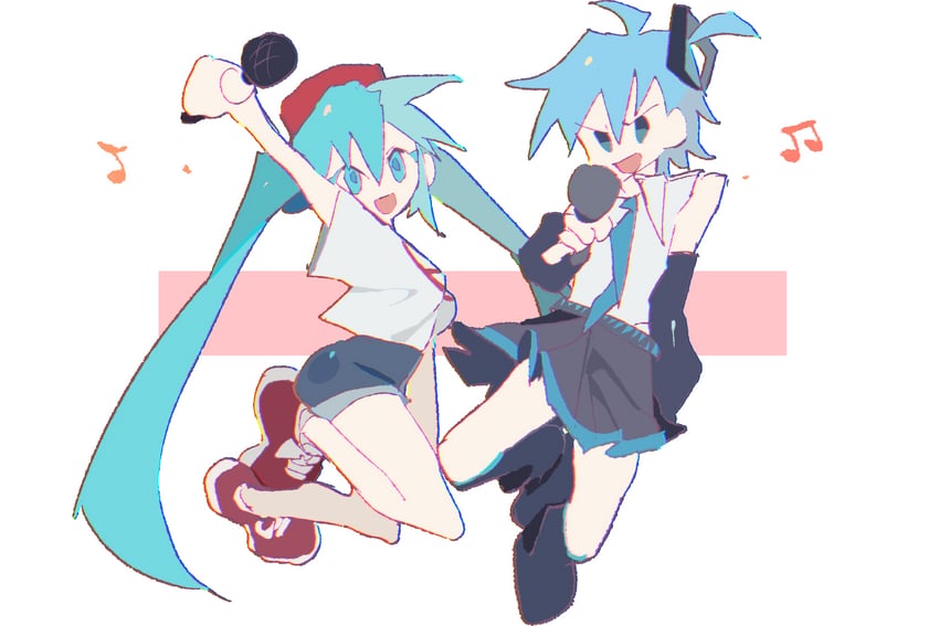 hatsune miku and boyfriend (vocaloid and 1 more) drawn by mao_rongrong_huli_chu