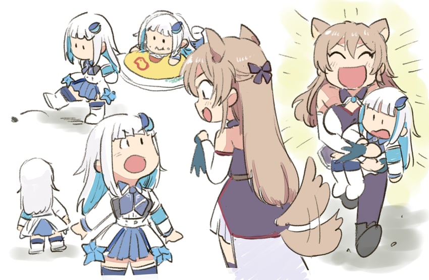 lize helesta and furen e lustario (nijisanji) drawn by tsubobot