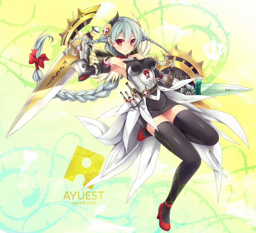valkyrie and light valkyrie (puzzle & dragons) drawn by bankoku_ayuya