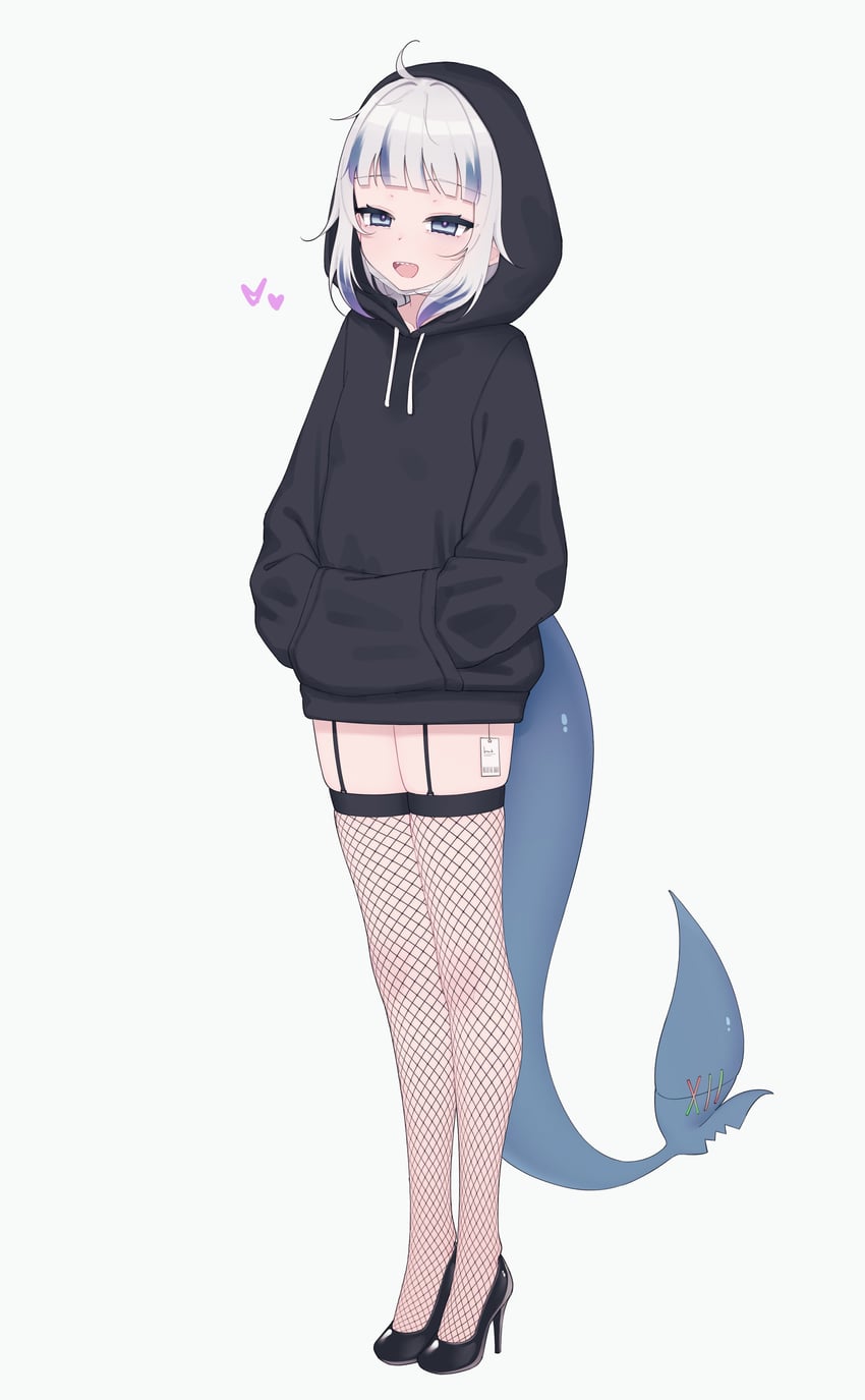 gawr gura (hololive and 2 more) drawn by lucasyecla99