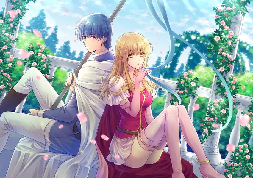 lachesis and finn (fire emblem and 1 more) drawn by toriko_momomo