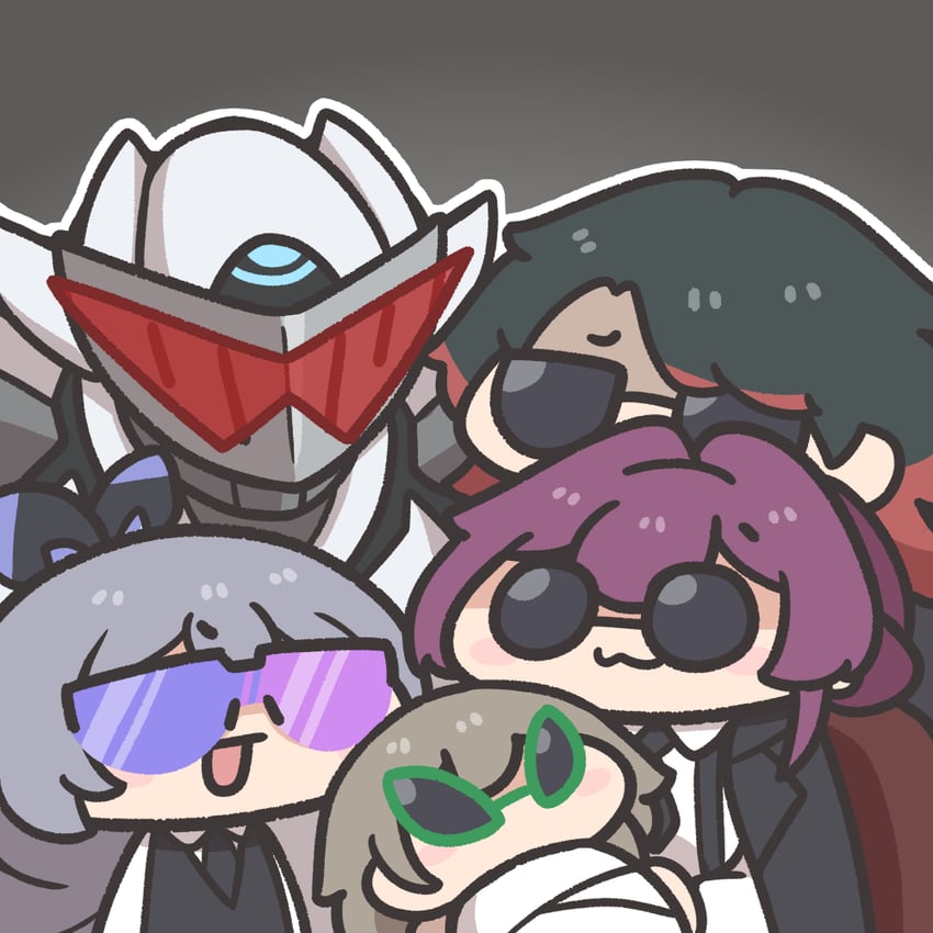 trailblazer, stelle, kafka, silver wolf, blade, and 1 more (honkai and 1 more) drawn by underdatv