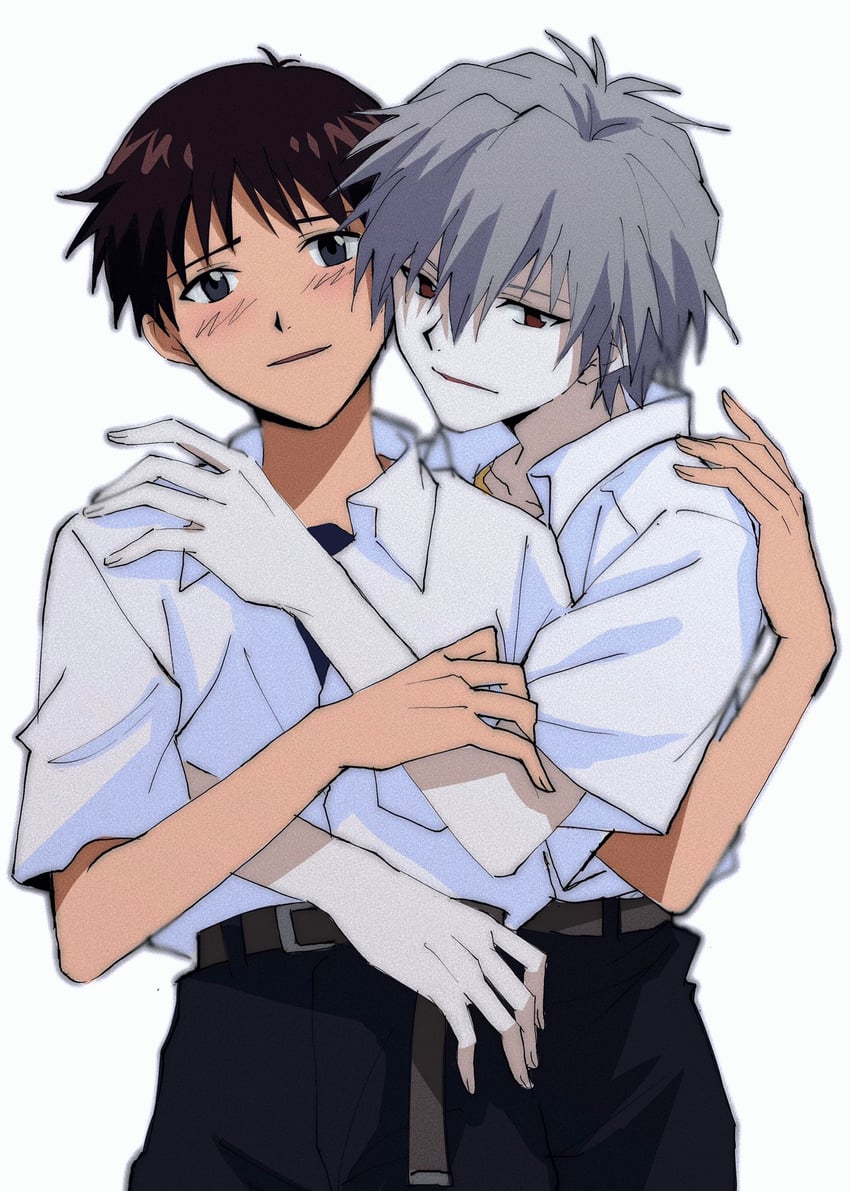ikari shinji and nagisa kaworu (neon genesis evangelion) drawn by tousok