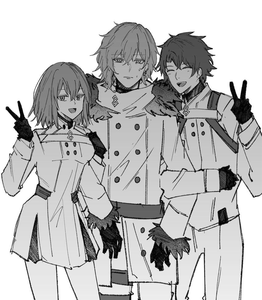 fujimaru ritsuka and kadoc zemlupus (fate and 1 more) drawn by blue_000999