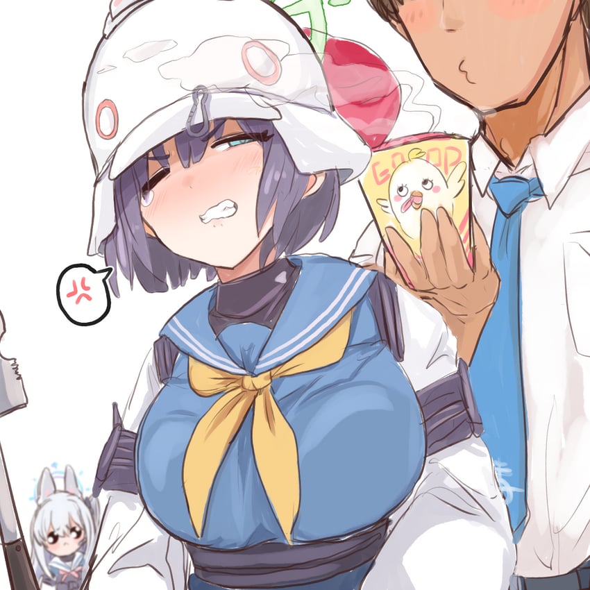 sensei, miyako, and saki (blue archive) drawn by shiming_liangjing